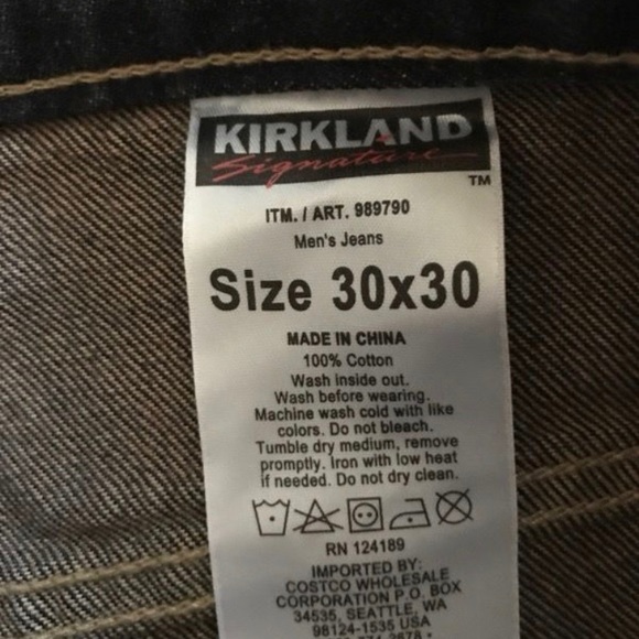Navy blue Kirkland jeans pants size 30/30 - Picture 4 of 4
